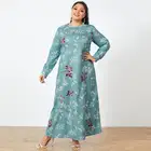 ZANZEA осеннее богемное вечернее платье, женское длинное платье с цветочным принтом, женское свободное винтажное платье, кафтан, женское платье