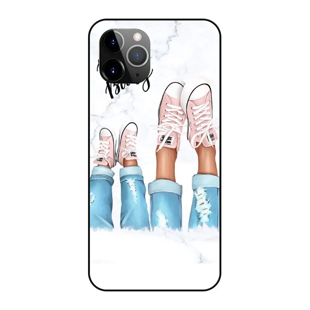 Супердешевый семейный чехол для iPhone 12 13 Pro Mini Max сумки сотового телефона мягкие -