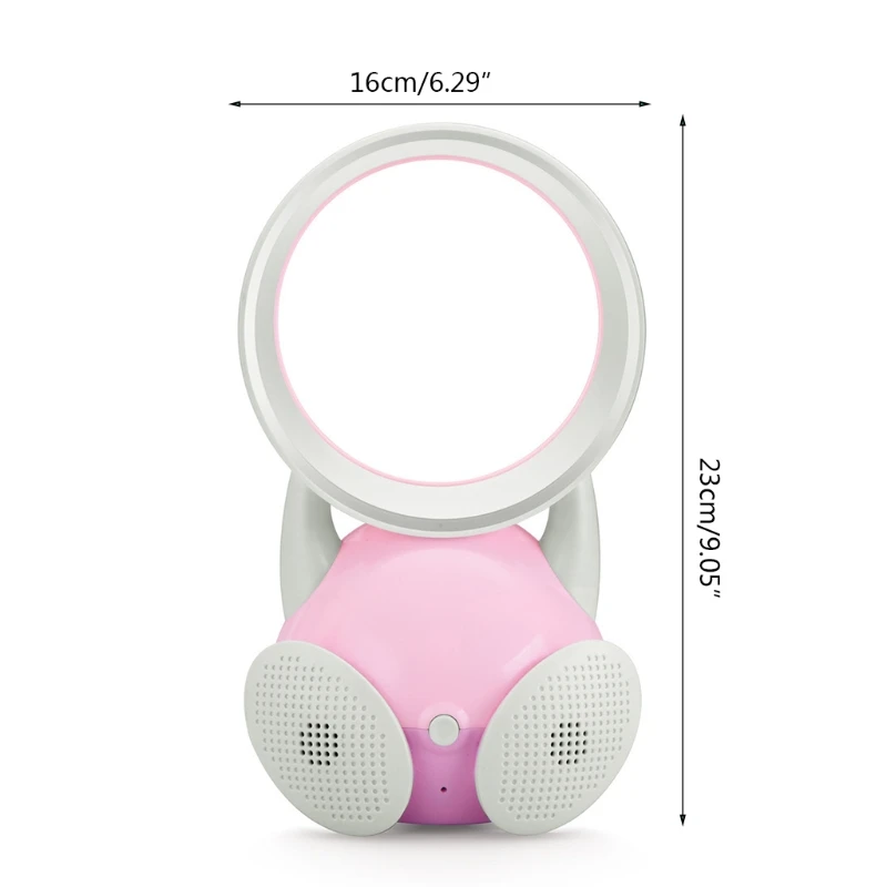 

Cute Cartoon Bladeless Quiet Mini Fan Portable Desktop Air Coolers USB Charging Smart Personal Cooling Tool for Summer
