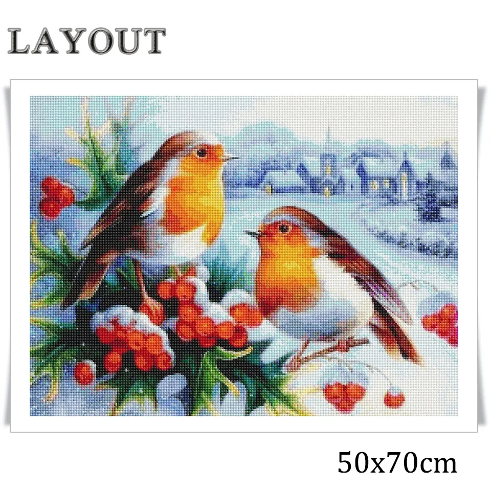 AZQSD Full Drill Diamond Painting Birds 5d Diy Handmade Home Decor Mosaic Animal Cross Stitch Picture Of Rhinestones | Дом и сад