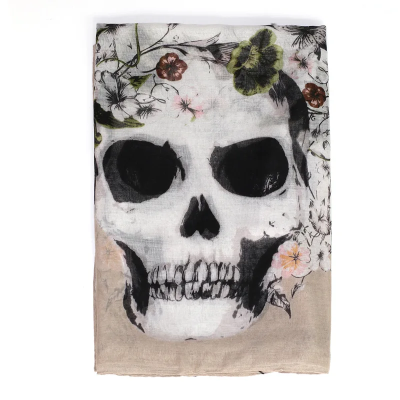 Новинка 2015 шали в виде черепа женские длинные мягкие аксессуары Классические