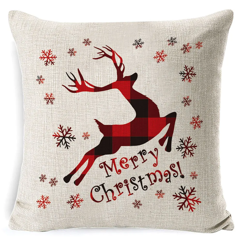 

Рождественская обнимающая наволочка для подушки, льняная персиковая кожа, диванная подушка, поясная подушка, наволочка, новый стиль, наволо...