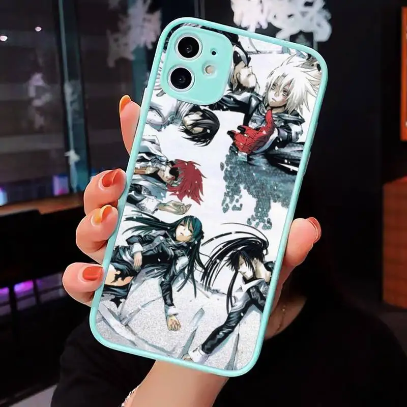 

D.Gray-man Phone Case For iPhone 12 11 Mini Pro XR XS Max 7 8 Plus X Matte transparent blue Back Cover