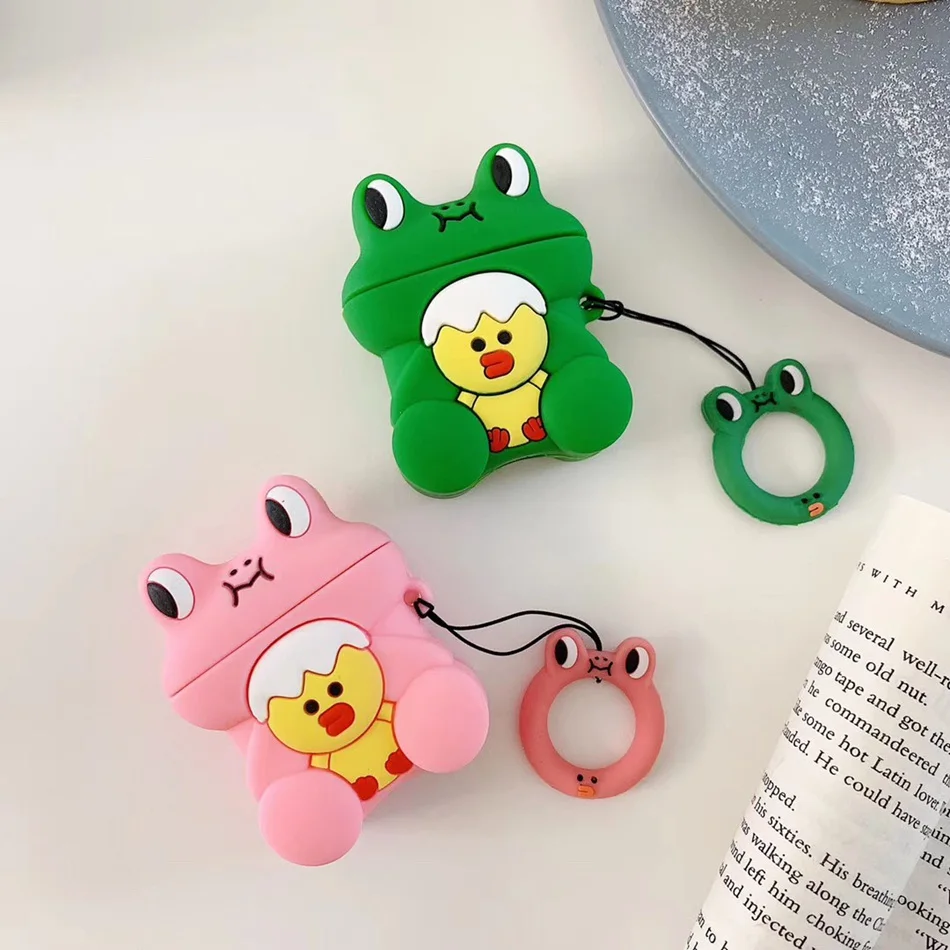 Чехол для наушников с 3D рисунком коровы Airpods 2 силиконовый чехол милый Apple Air Pods