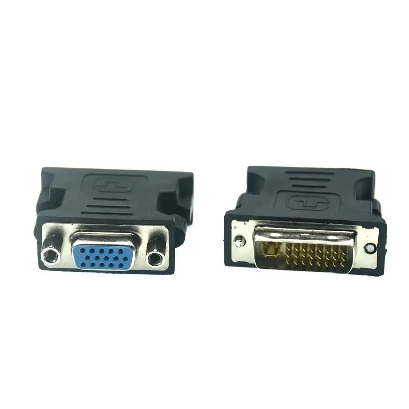 DVI-I 24 + 5-контактный адаптер видеоконвертера DVI-VGA папа-мама для ПК ноутбука