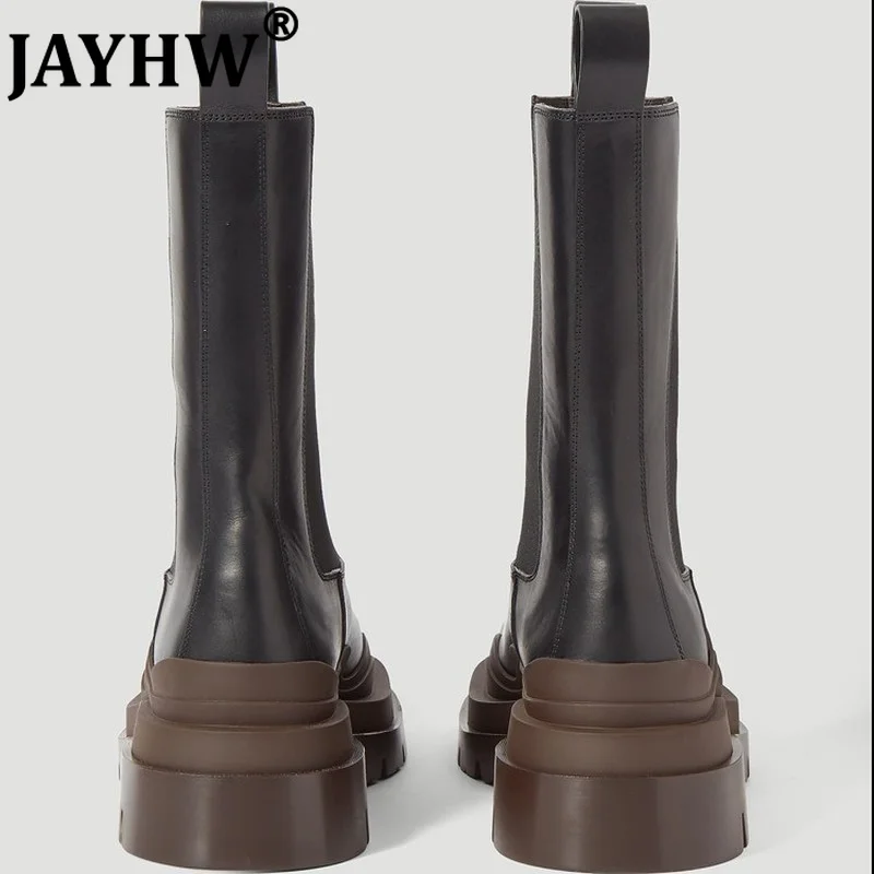 Женские ботинки JAYHW из натуральной кожи роскошные брендовые на платформе женские