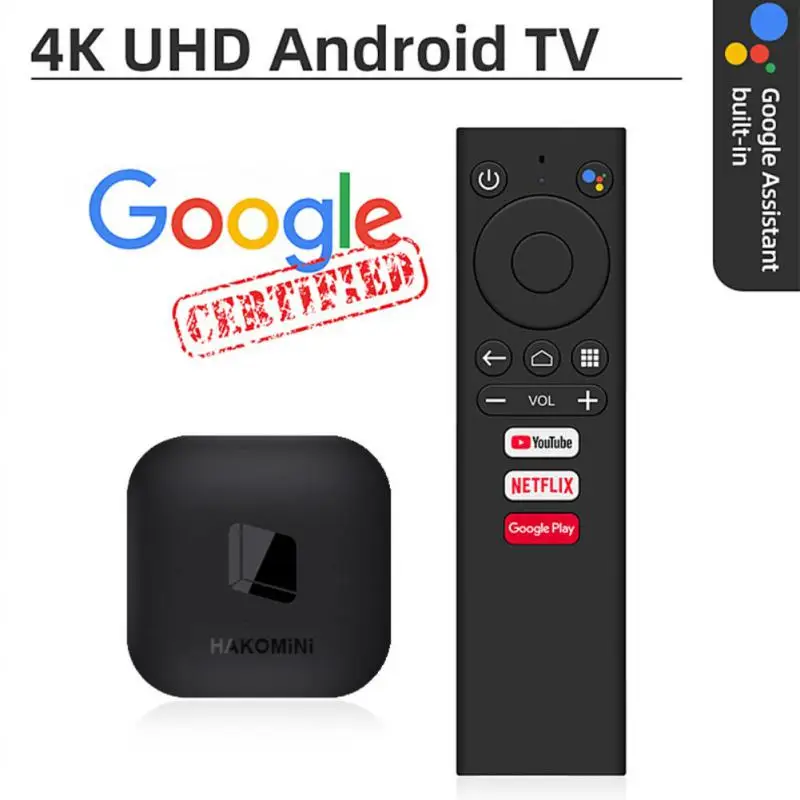 Приставка Смарт-ТВ hakmini V2 2 ГБ 8 4K HD Android 9 0 4 ГГц/телефон Wi-Fi Поддержка Google Play
