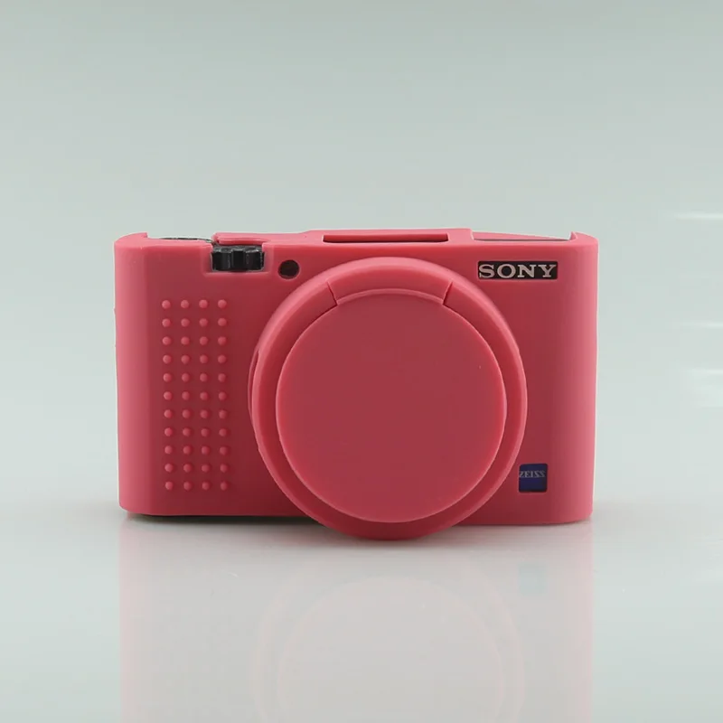Hot pink Мягкий силиконовый чехол для камеры sony RX100 III RX100 IV RX100 V VI RX100 VII резиновый защитный чехол для корпуса сумка чехол для камеры - Цвет: Hot pink