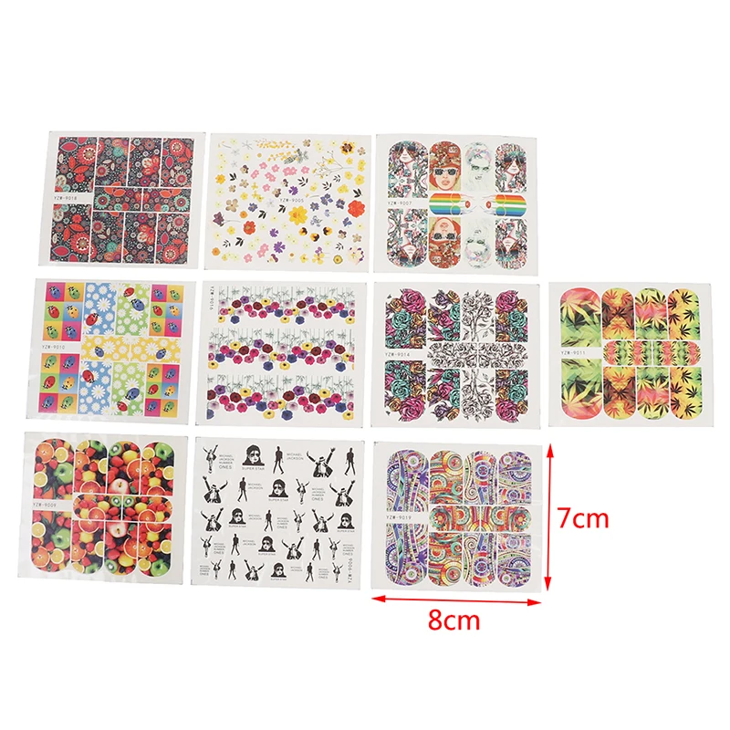 

5pcs Mixed Stickers For Nails Abstract Manicure Nail Art Decoration Sticker Set