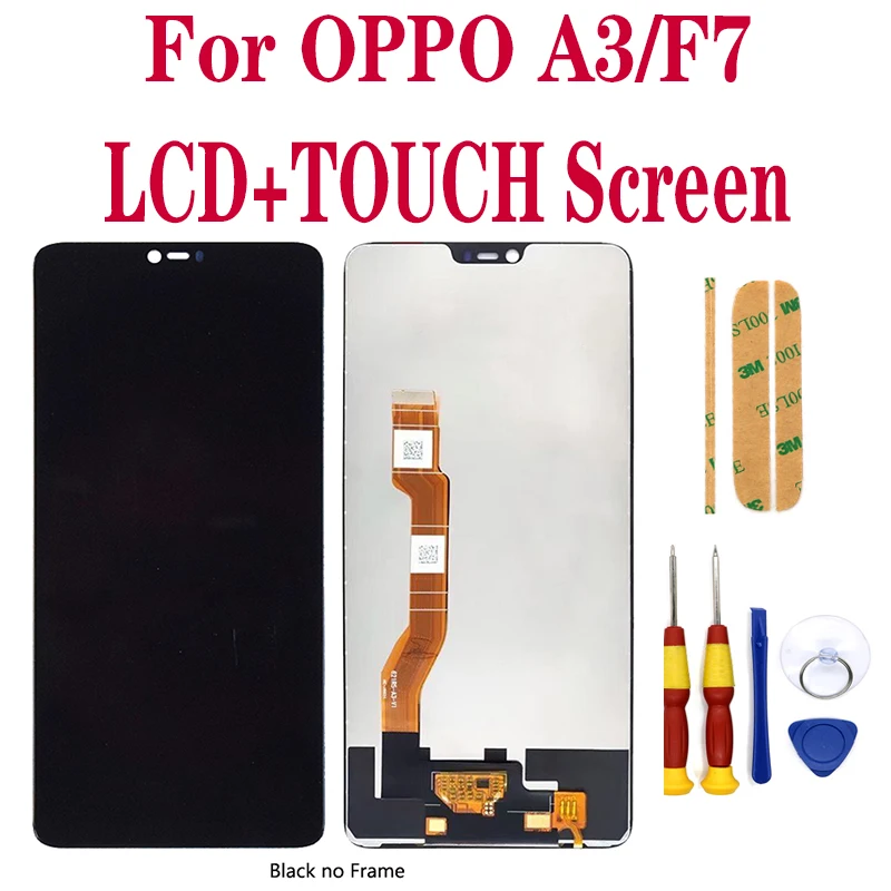 

ЖК-дисплей с сенсорным экраном и дигитайзером в сборе для OPPO F7 CPH1819 CPH1821 для OPPO A3 PADT00 PADM00 с заменой рамки