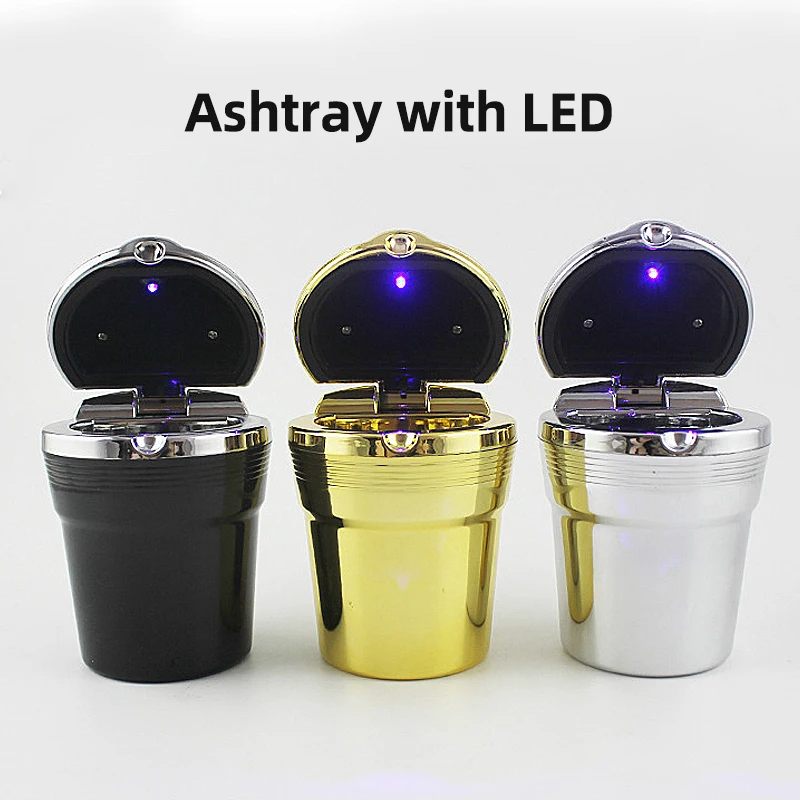 

Car LED ashtray cigarette trash can for r renault duster clio captur megane 2 With Blue LED Light Car ashtray Accessories