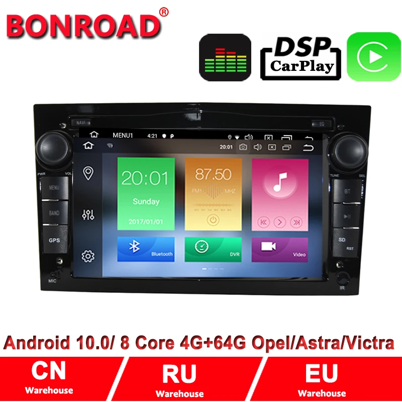 Автомобильный мультимедийный плеер Bonroad 2Din Android 10 0 для Opel Astra Vectra Antara Zafira Corsa радио