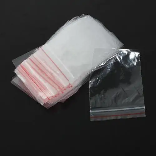 

Пластиковые мешочки для ювелирных изделий, закрывающиеся, 5x7 см, 100 шт.