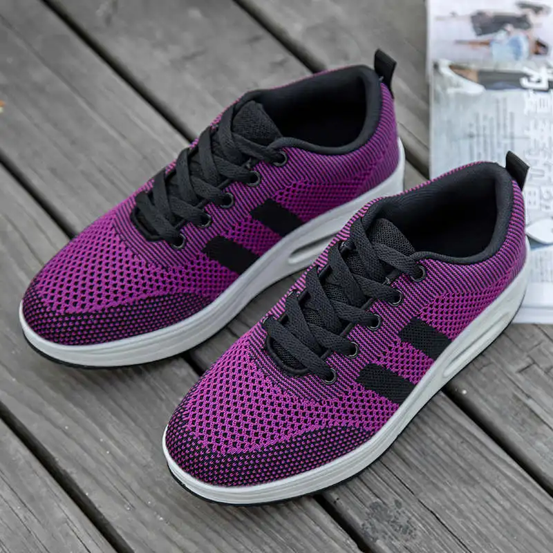

Сетчатые кроссовки 38-50, спортивные женские кроссовки для бега, увеличивающие рост, теннисные кроссовки для бега, женская летняя спортивная ...