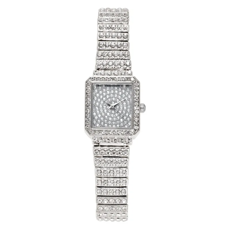 

fashion new style small square watch with diamond band fashion small dial watch luxury square women's Quartz Watch