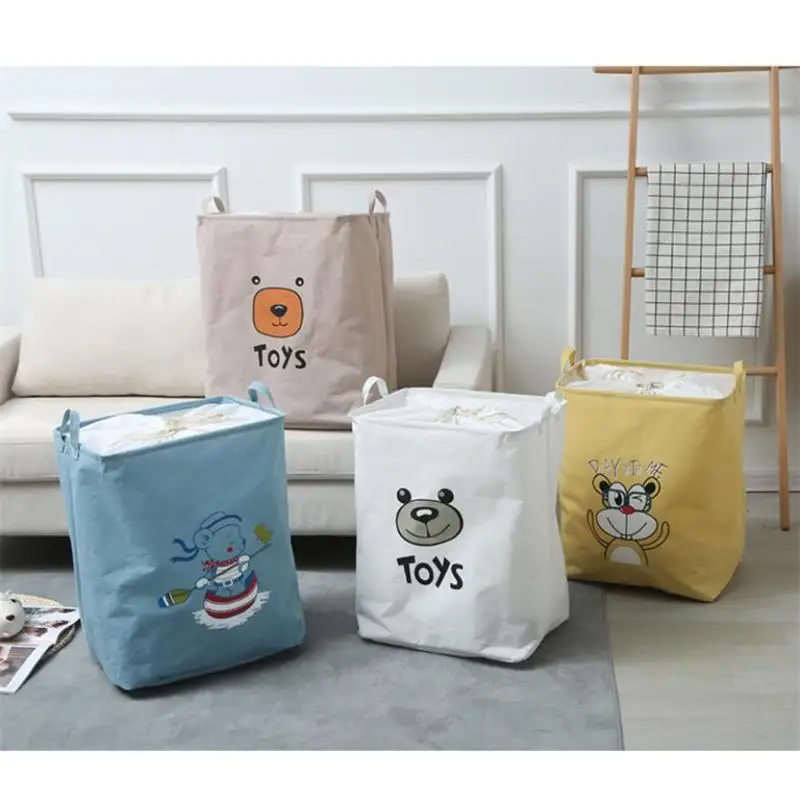 Симпатичная мультяшная корзина для грязного белья детские игрушки складная