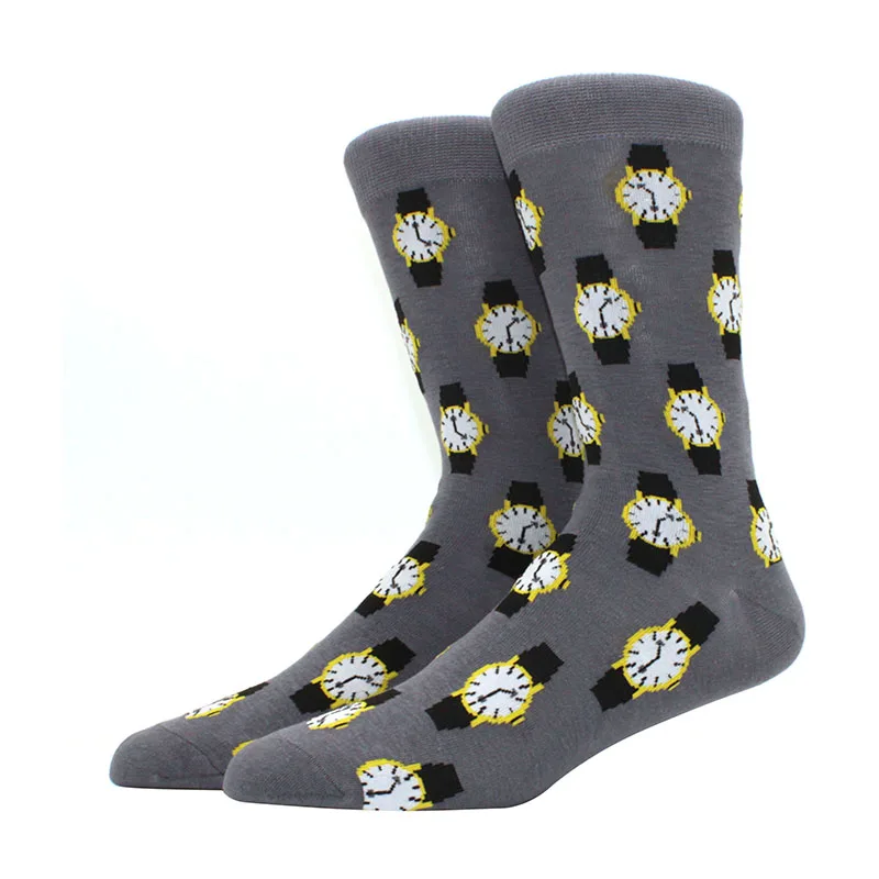 Носки мужские с графическим рисунком хлопок комбинезон лягушка Крейзи часы