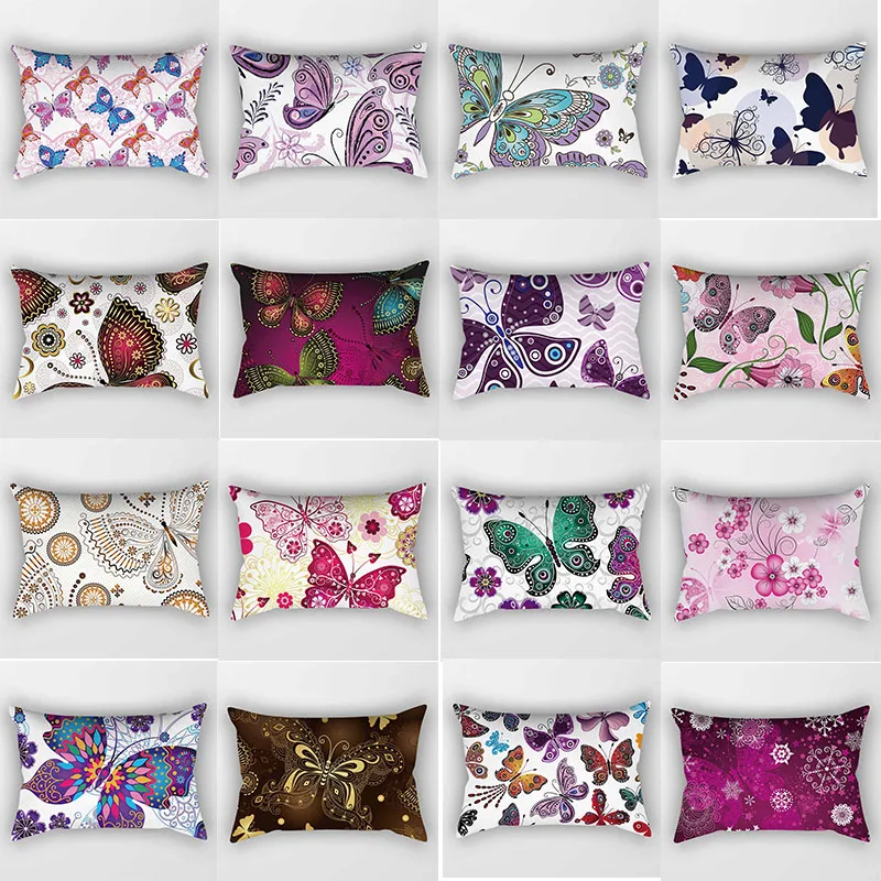 Лидер продаж подушка с бабочкой Чехлы прямоугольник спальная Подушка для