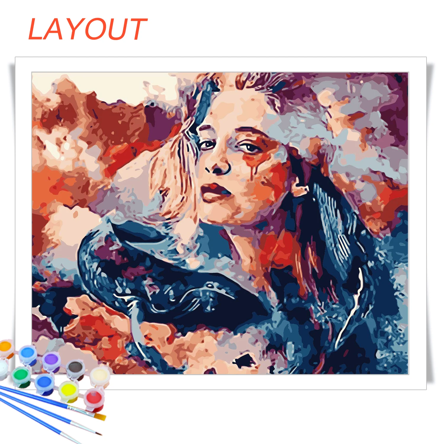 AZQSD DIY Unframe масляной Краски ing по номерам животных красочные льва для девочек