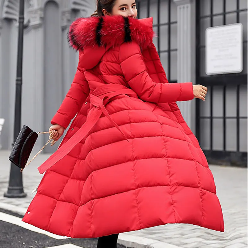 2022 Parka Winter Jacket With Hooded Fur Hat Thicken Warm Coats Women Cotton Down Jacket plus Long Women's winter jacket