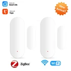 Умный детектор открытойзакрытой двери ZigBeeWi-Fi, магнитный выключатель, датчик окон, домашняя сигнализация безопасности