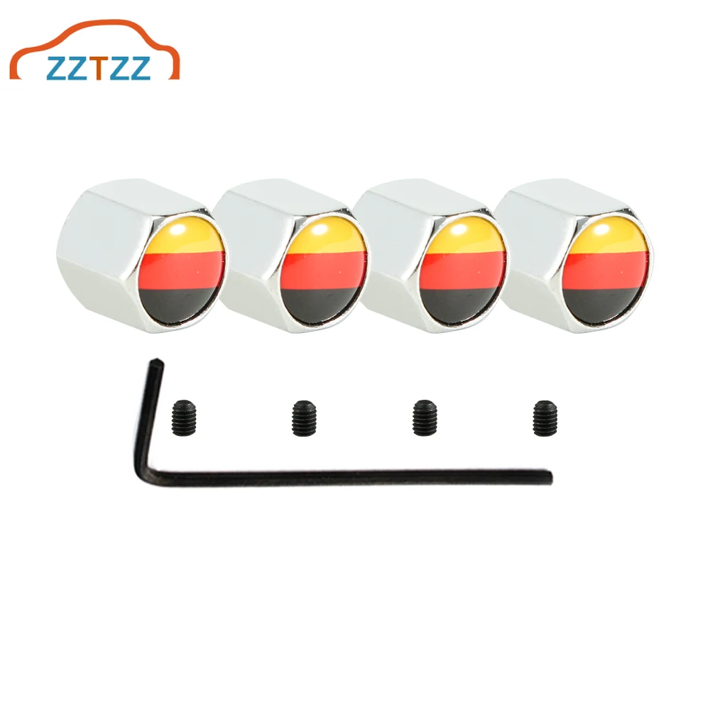 1 комплект Противоугонный колпачок из цинкового сплава с немецким флагом на