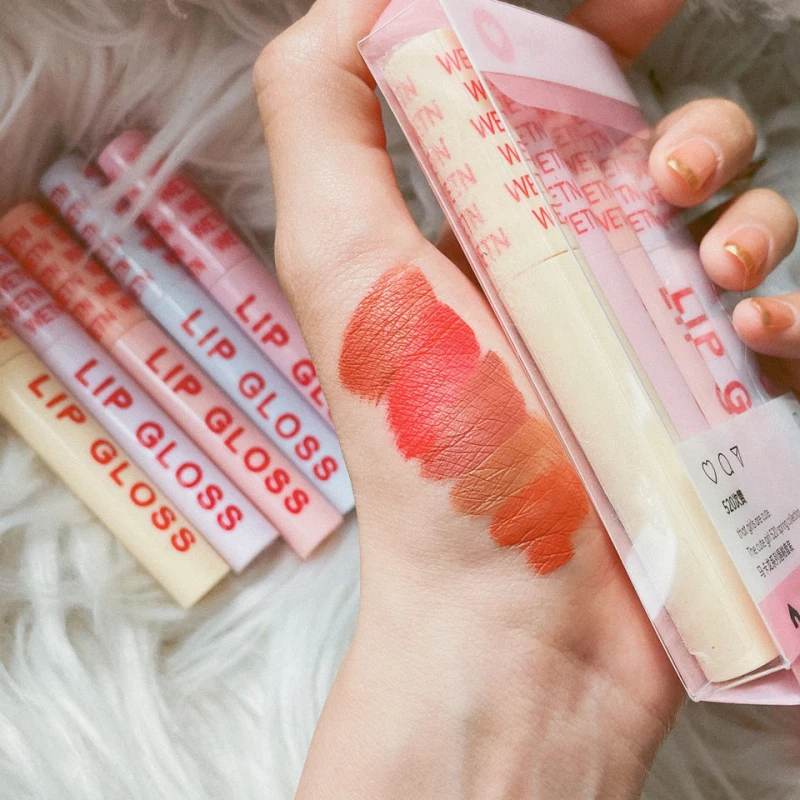 

Новинка 5 шт./компл. милый дизайн Жидкий блеск для губ матовый бархат водостойкий стойкий пигментированный Макияж для губ Подарочный Набор К...