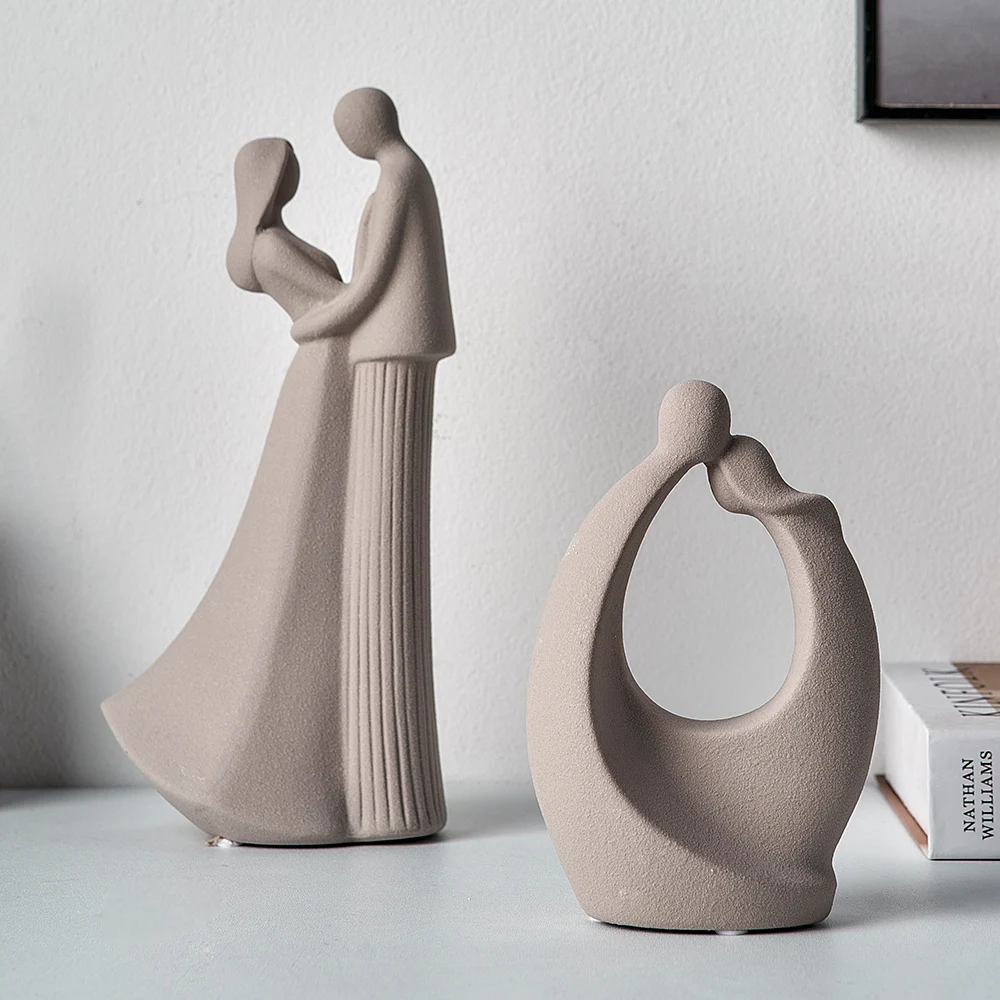 Абстрактная Статуэтка для пар керамическая фигурка скульптура скандинавский
