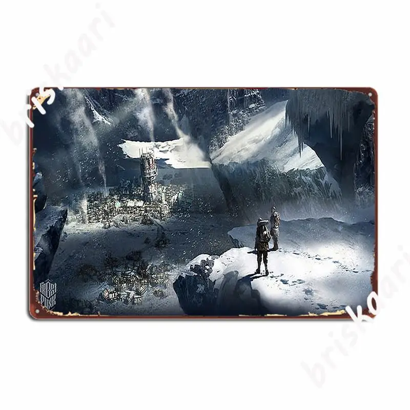 Frostpunk металлический знак Настенный декор Фреска забавная стена пещера жестяной знак плакат