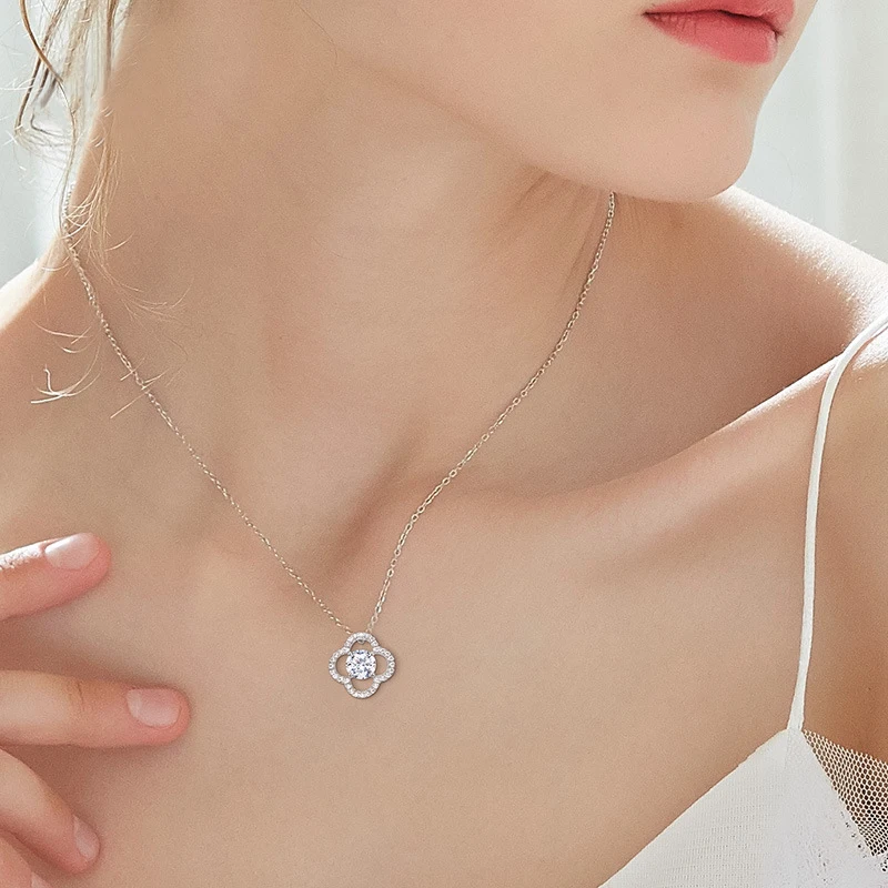 Ожерелье Warme Farben с кристаллами Swarovski, женское ожерелье с четырехлистным клевером, инкрустированное Zicon, ожерелье, колье, ювелирное изделие, подарок для девочек