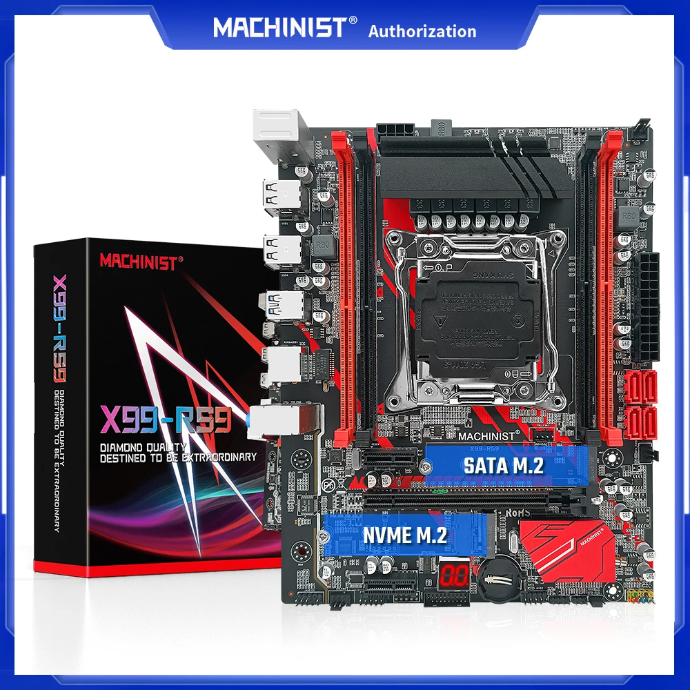 Материнская плата MACHINIST X99 LGA 2011-3 для Intel Xeon E5 V3 и V4 DDR4 ОЗУ с поддержкой M.2 NVME USB