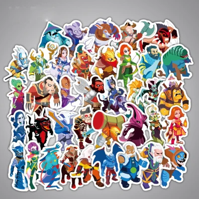 50 шт. наклейки из игры Dota sticker s Dota 2 наклейки с героями для ноутбука Pad багаж наклейка s гитарная наклейка книга стикер пакет
