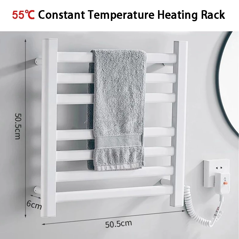 

New Electric Heated Towel Rail Thermostatic Intelligent Sterilizing Towel Warmer Dryer Heated Towel Rack Bathroom Fittings