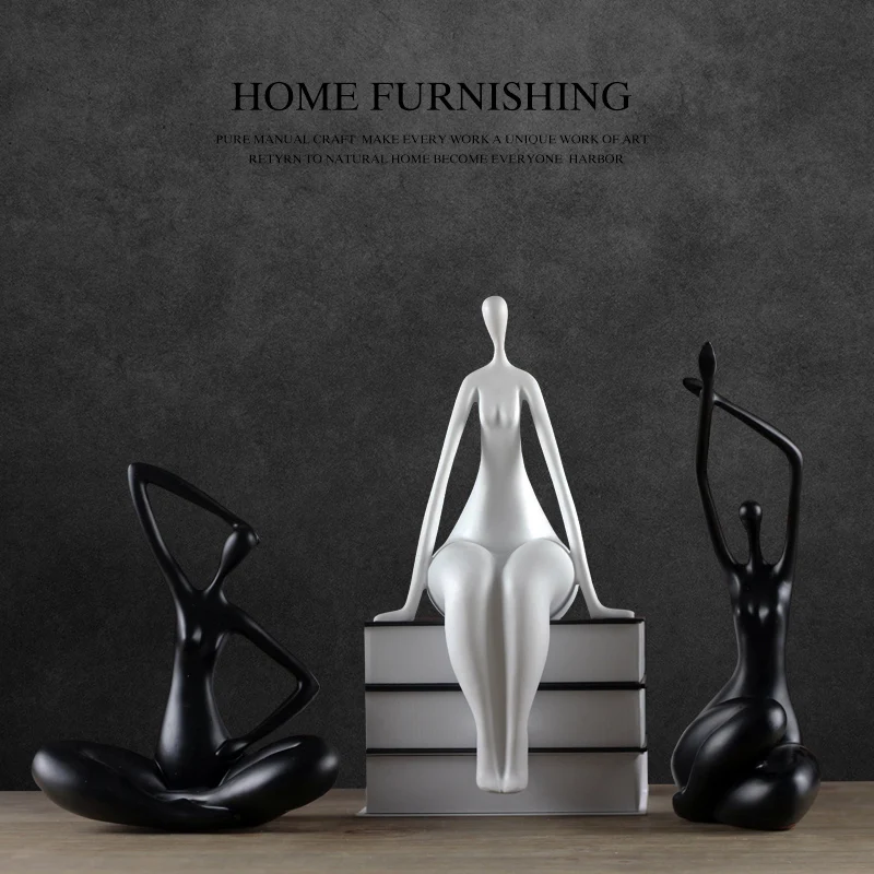 

ABSTRACT NUDE WOMAN SCULPTURE RESIN NUDE WOMANNUDE WOMAN FIGURINE YOGA CHARACTER STATUE CRAFTS HOME DECOR ACCESSORIES R1166