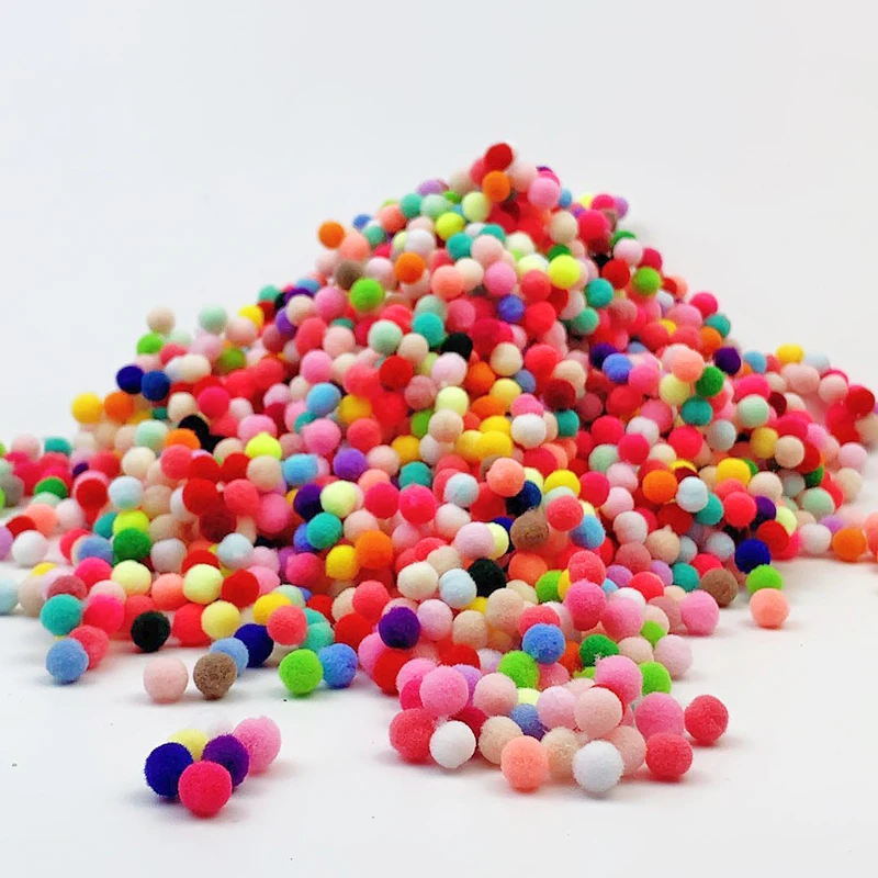 Милые помпоны пушистые плюшевые поделки из искусственного меха товары для шитья