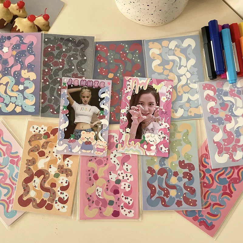 

Ins Cute Ribbon Sticker Hand Account DIY Album Decoration Scrapbooking Stickers Kawaii Korean Stationery