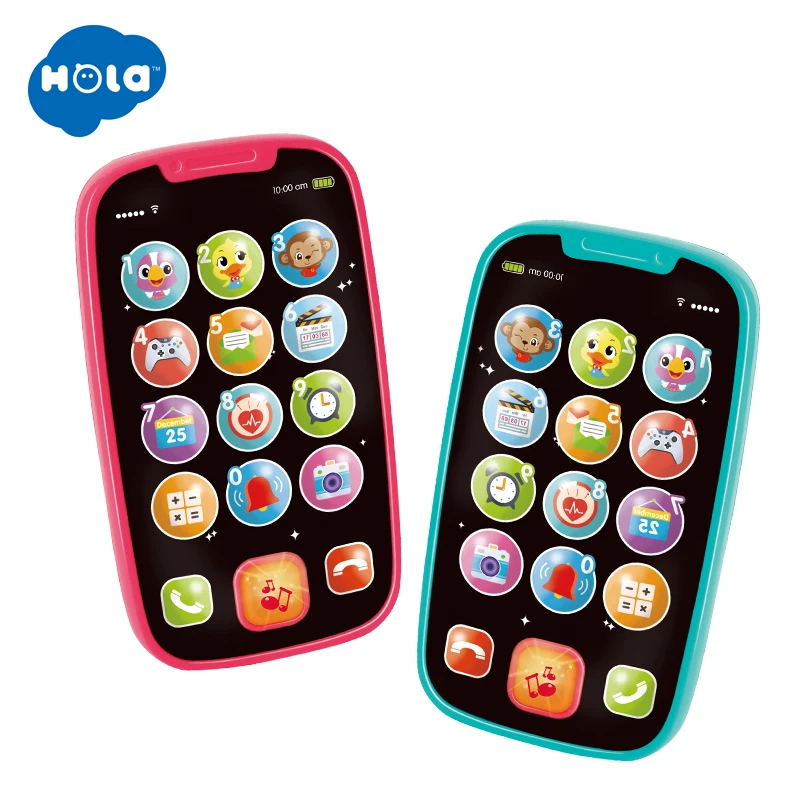 HOLA TOYS 3127 Обучающие Развивающие игрушки мобильный телефон с светильник/Музыка для