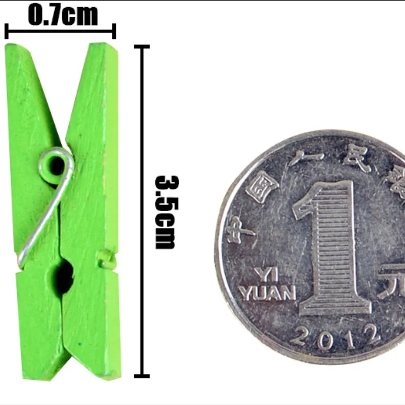 

100Pcs Mini Heart Love Wooden Clothes Photo Paper Peg Pin Clothespin Craft Postcard Clips Home Wedding Aupply