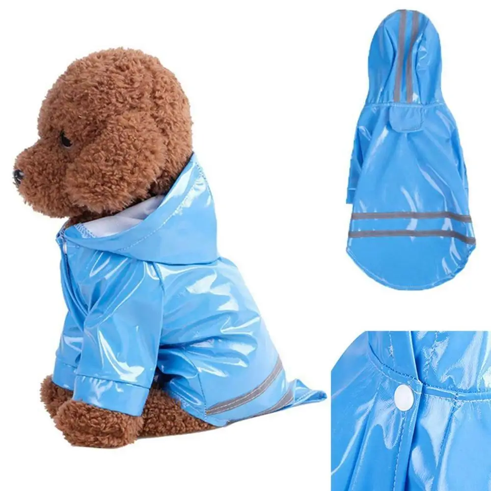 Плащ с капюшоном для домашних животных водонепроницаемая куртка из ПУ щенков