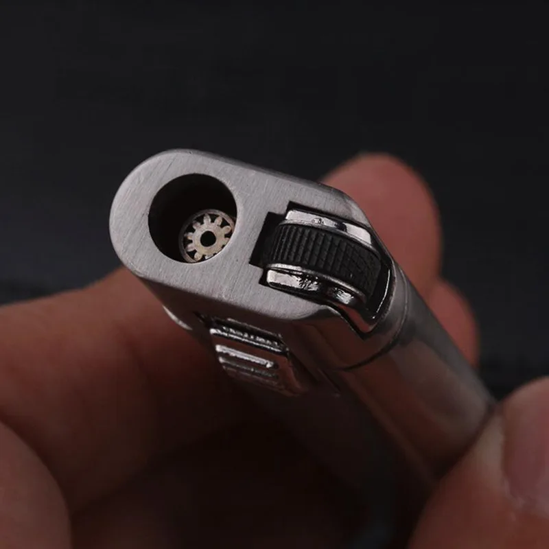 Flint Torch Turbo Gas Lighter Metal Windproof Grinding Wheel Portable Fixed Fire Cigarette Cigar Camping Compact | Дом и сад