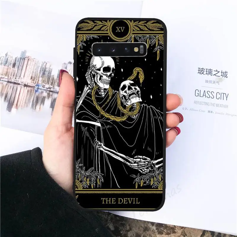 

skull Tarot Phone Case For Samsung galaxy S 7 8 9 10 20 edge A 6 10 20 30 50 51 70 note 10 plus