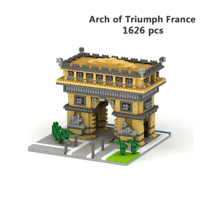 Наволочки с принтом Лондона и Биг-Бена Arc de Triomphe Париж тадж махал Пирамида легоед Строительные блоки Набор DIY рождественские подарки - Цвет: 055 no box