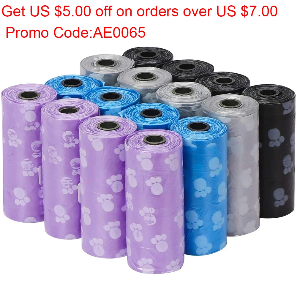 

Смешанные цвета, пакеты для уборки собак, отходов, мусора, рулон для очистки собак, замены для прогулок и путешествий на улице, толстый пласт...