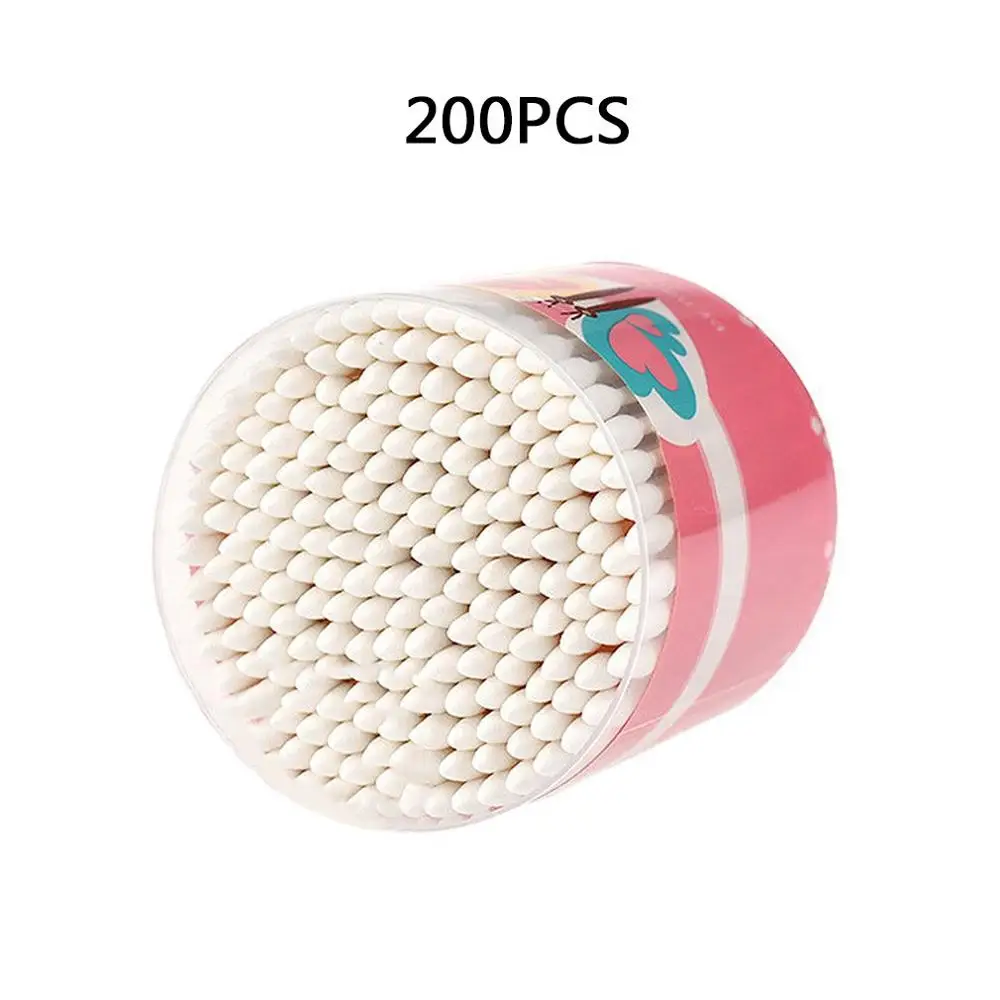 Hot 200pcs/box Cotton Swab Disposable Double Head Ended Makeup Swabs Cosmetic Tool Buds Ear Clean Tools | Красота и здоровье
