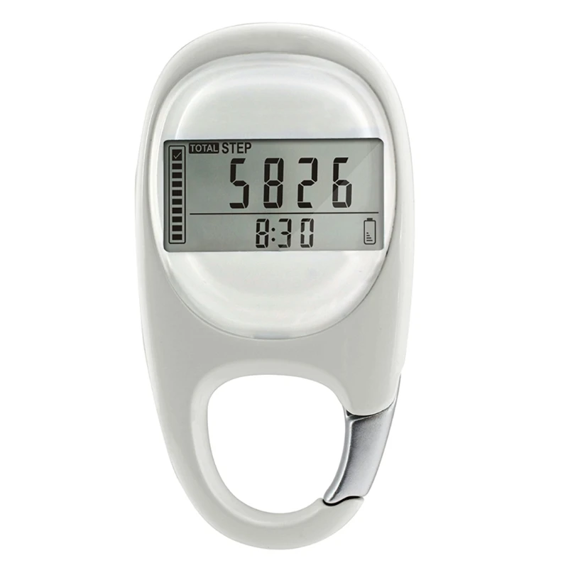 

Digital Simple Walking Distance Clip on Pedometer Step Counter with Clip Activity Time 7-Day Memory Walking Distance
