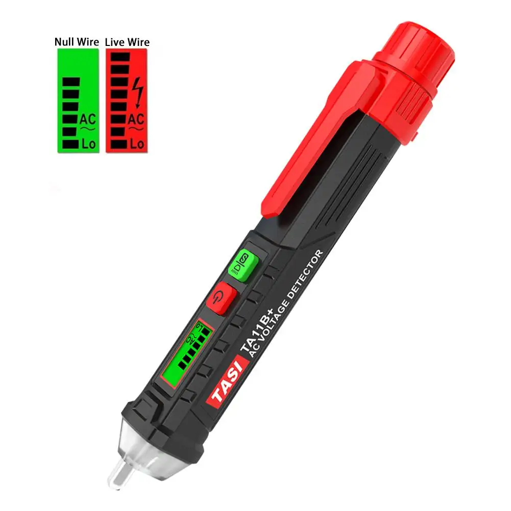 

Voltage Detector Sensitive Adjustable Non-contact LED Flashlight Alarm Dual Range Live/Null Wire Judgment Voltage Tester
