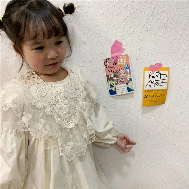 Корейские универсальные аксессуары для малышей с кружевным воротником Джокер