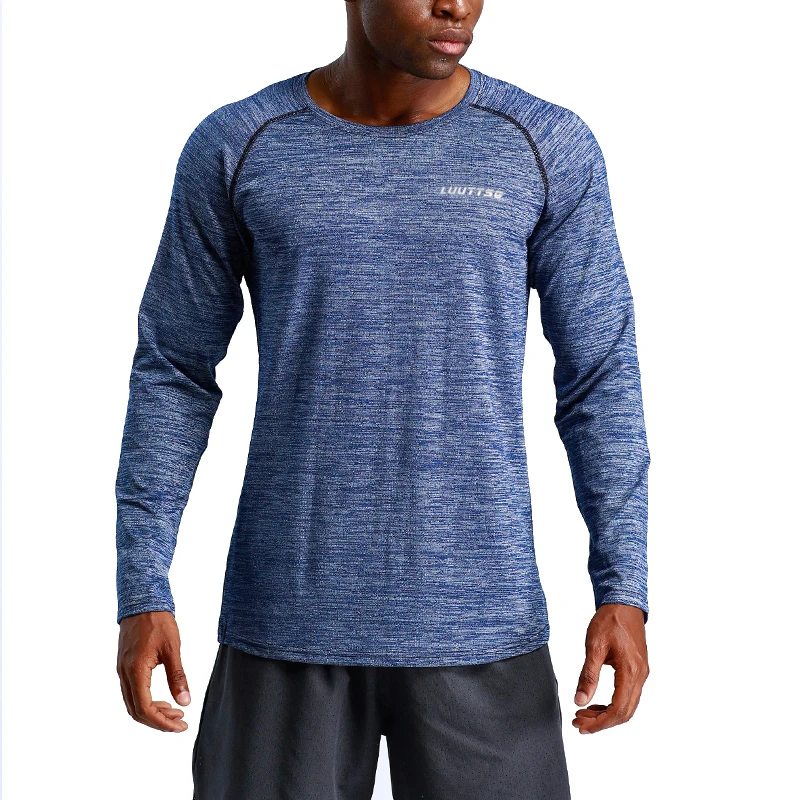 Gym T Shirt Mens Sport Quick Dry Fitness Running Men Sportswear Bastetball Athletic Soccer Clothing Tops Long Sleeves | Спорт и