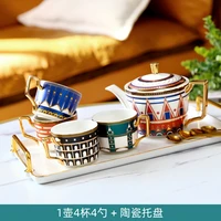 ins european style coffee set creative household luxury tea afternoon tea ceramic tea set coffee cup and saucer set