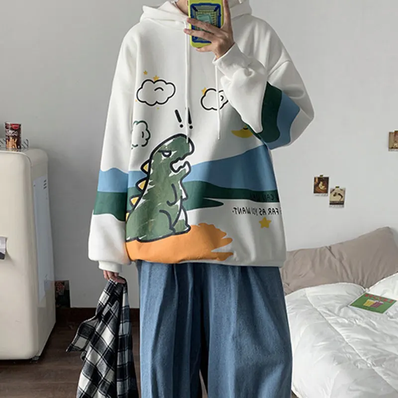 

Fashion Animal Print Men'S Sweatshirt Hoodie Sweatshirt Loose Casual Coat for Men J55